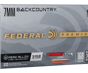 FED GLD MDL BARN 7MM BC 168GR 20/200