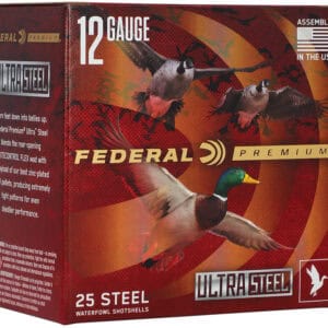 FEDERAL 12GA 3 1/2" 1 1/2OZ BB & 2 1500 FPS "ULTRASTEEL" 25 RD/BX 10 BX/CS
