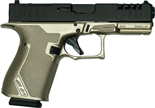 GLFA 19 STRIKER 9MM 4" 15 SHOT - BLACK SLIDE PLATINUM FRAME