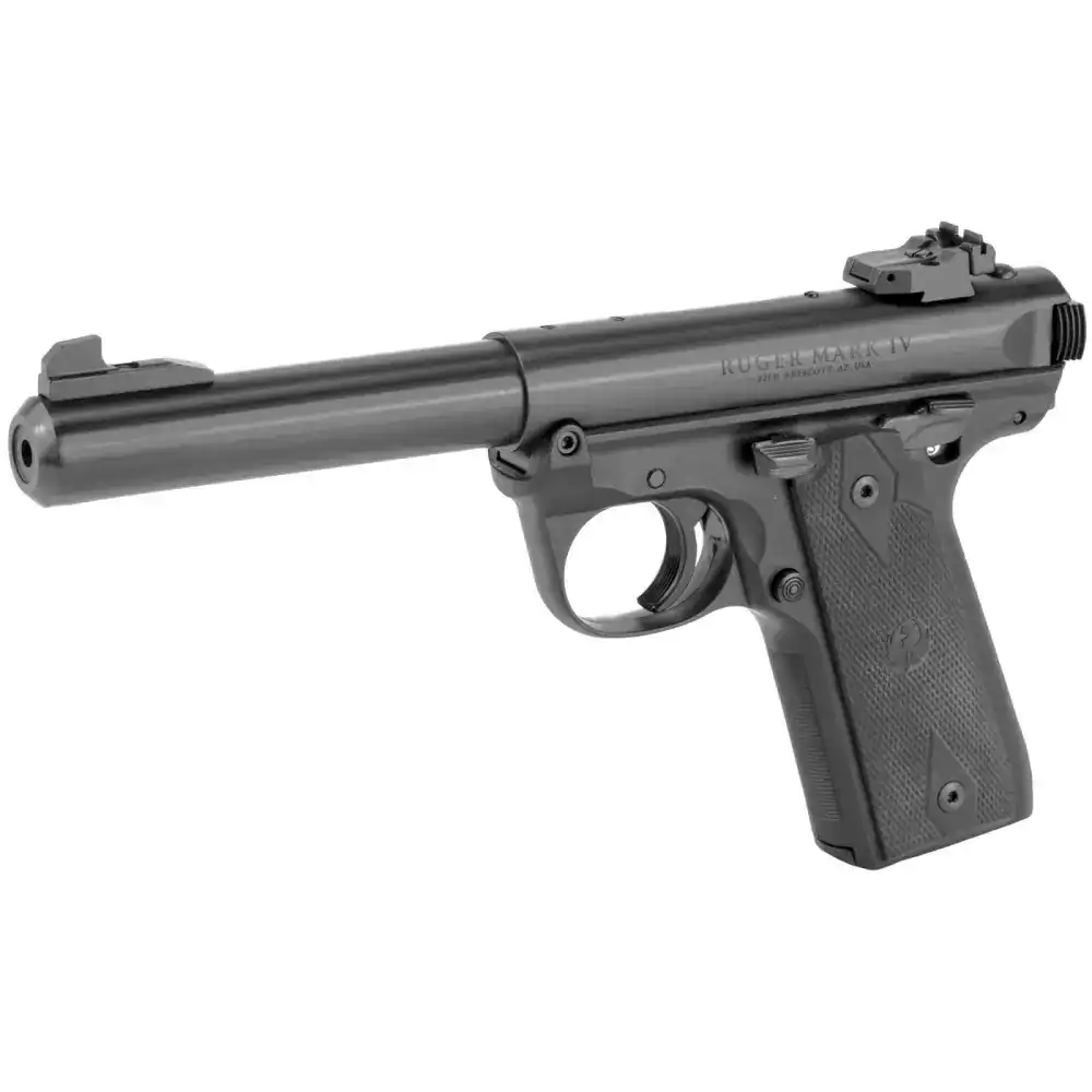 RUGER MRK IV 22/45 TRGT 22LR 5.5" BLUED BLK GRP ADJ SGHT 10RD - Image 2