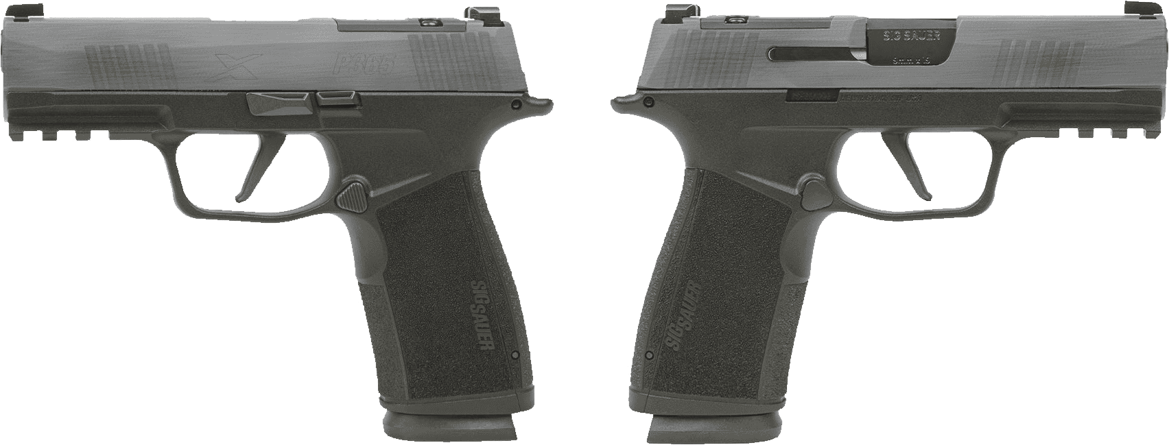 SIG SAUER P365 X-MACRO 9MM PSTL 3.7" CRUSHED SILVER BATTLEWORN 2-17RD MAGAZINES