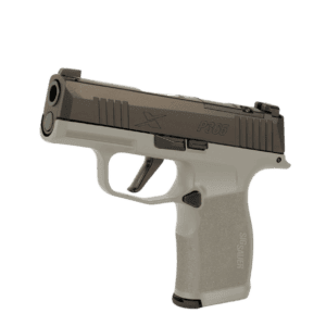 SIG SAUER P365X TWO TONE TAN 9MM PSTL 3.1" BBL 2-12RD MAGS, OPTC PLTE COVER