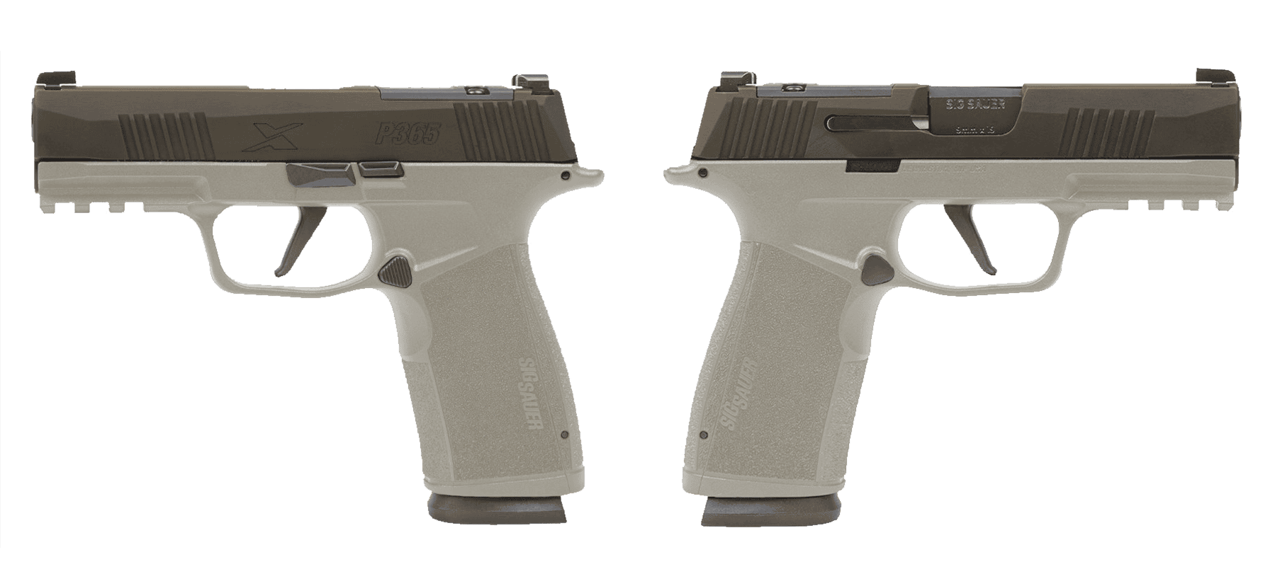 SIG SAUER P365 X-MACRO 9MM PSTL 3.7" 2-17RD OR 2 TONE BRONZE/TAN