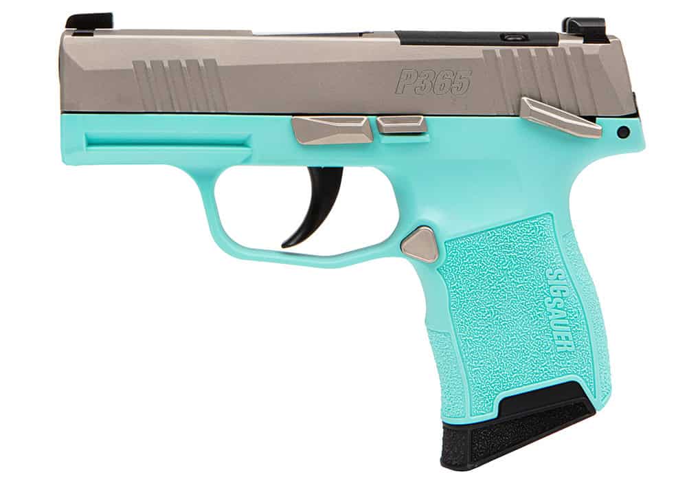 SIG SAUER P365 380 NICKEL/TURQUOISE, 2-10RD MAG OPTIC READY - Image 2