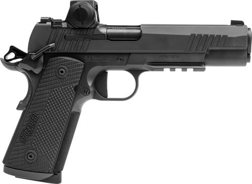 SIG 1911 X 45ACP 5" W/ROMEO-X - (2)8RD G10 STEEL BLACK - Image 2