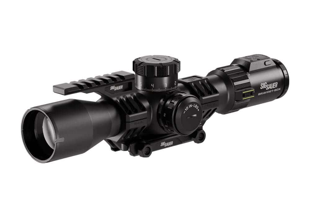 SIG SAUER BRAVO6T BDX 3-18X44 BLACK 35MM TUBE, ILLUMINATED MRAD, DIGITURRET ALPHA5 MOUNT INCLUDED