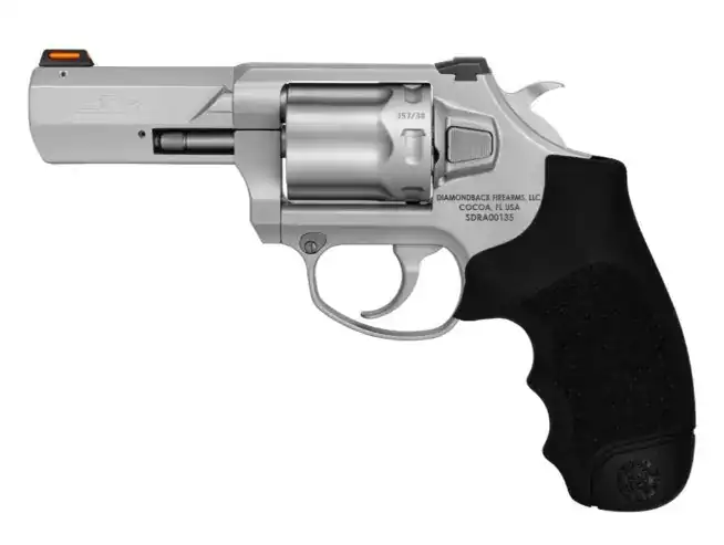 DIAMONDBACK SDR .357 MAG, 3" BRL 6RD RVLVR SA/DA FIBER OPTIC SIGHT STAINLESS GLASS BEAD FINISH