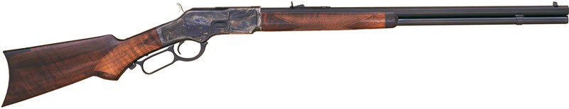 CIMARRON 1873 DELUXE 357/38 - 24" OCTAGON CC/BLUED PG WALNUT