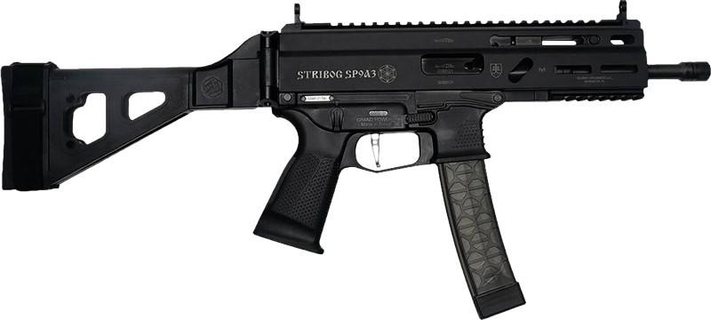 GRAND POWER STRIBOG SP9A3 9MM - 8" BBL 30 RD MAG W/BRACE BLK